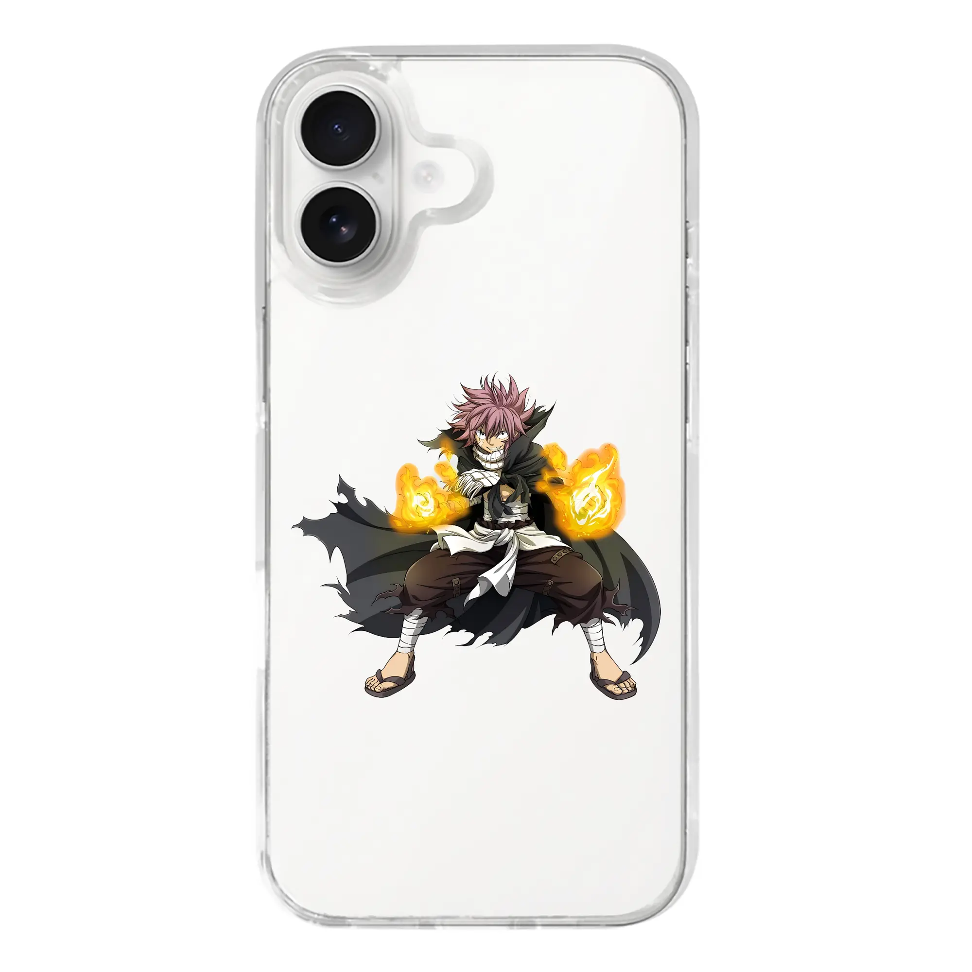 フェアリーテイル グッズ ナツ・ドラグニル - iPhone 17シリーズ 透明スマホケース – 薄型・耐衝撃・精密フィット保護カバー